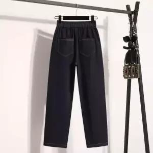 여자청바지 봄 빅사이즈 스판 일자 데님 바지 캐주얼 하이웨스트 원템1