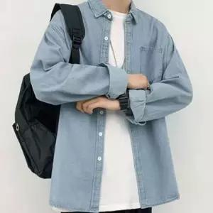 남자 남방 긴팔 와이셔츠 남성 청남방 셔츠 공용 2색 남자남방 남성남방