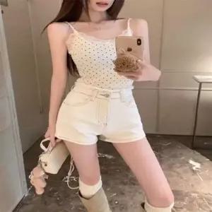 데님 남자청반바지 로우 힙업 슬림핏 핫팬츠 클럽 청바지 원템1