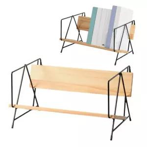 북레스트 독서대 북유럽풍 레트로 책꽂이 벤치 월넛 수납 랙 데스크탑 정리함 잡지꽂이 북 가정용 사무실