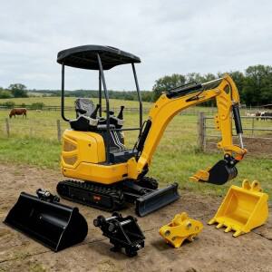 직영 1.0/0.8톤 미니 굴삭기 건설 장비 가정용 레트로 디젤 썸 클램프