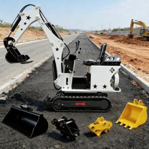 08/1.0톤 미니 굴삭기(트렌처 도구 포함) 소형 농장용 건설 장비, 펠레 유압식,