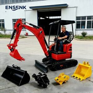 1.7/1.5톤 미니 굴삭기 유럽용 건설 장비, 유압식 엄지 클램프 추가
