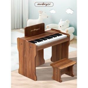 원목 미니피아노 가정용 원목발판 겸용 연습용 미니 오르간 25키 입문자 작은피아노