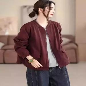 여자 야구 점퍼 차이나 복 야상 봄 캐주얼 코트 긴팔 원픽1