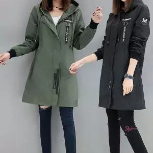 여성 봄가을 중형 점퍼 자켓 잠바 사파리 야상 빅사이즈nop883