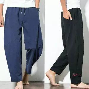 남성 통바지 루즈핏 배기팬츠 가을 편한허리밴딩lmn710