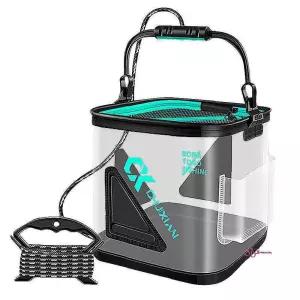 투명 살림통 접이식 밑밥 선상 바다 낚시 민물 두레박efg591