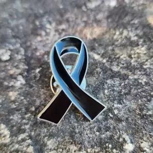 근조 리본 브로치 추모 애도 뱃지 검정 상주 포인트 장식핀