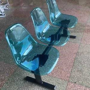 대기의자 인 인 촬영소품 로비의자 대기 블루 대기실 웨이팅의자 벤치 공공 가죽