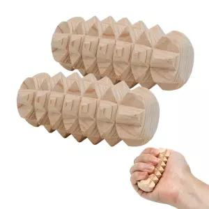 편백나무 손지압기 2개세트 손바닥 돌기 마사지기