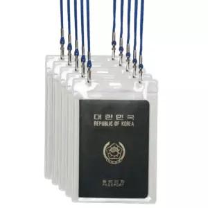 여권 목걸이 케이스 5개 가족 해외여행 투명 비닐커버