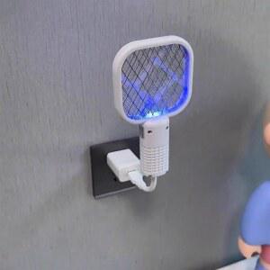 미니모기채 USB 충전식 기숙사 파리 건전지 모기퇴치 18650 전기모기채