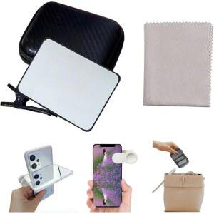 휴대폰 카메라용 거울 삼각대 조정 반사 보관함 핸드폰 셀피 하기 라이브 클립 휴대용