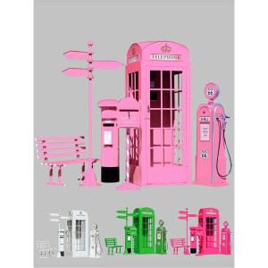 공중전화부스 공중전화박스 카페 복고 공중전화 인테리어소품 A타입 야외 촬영소품 빨간색