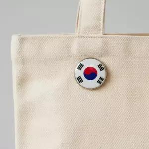 태극기 원형 브로치 뱃지 와펜 대한민국 국기