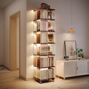 큐브 책장 조립식 바구니 북타워 단 침실 투명 비계 사무실 대용량 방진