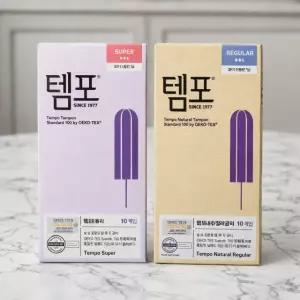 템포 10개입 양많은날 슈퍼 2팩 + 양보통인날 레귤러 2팩