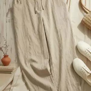 여성 레이온 나일론 슬림핏 찰랑 그로밍 슬랙스