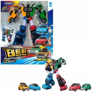 유아 또봇 테트란 4단 합체 자동차 변신로봇 장난감 남자아이 선물용 완구 아동