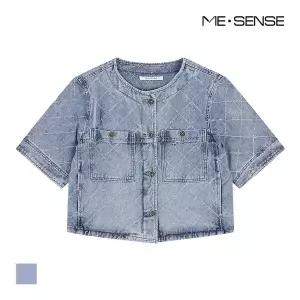 미센스 라운드 반팔 데님 자켓_MB44DJM202Z