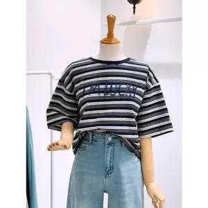 [갤러리아] [레코브]스트라이프 스팽글 반팔티셔츠(LC31F5ST509X)