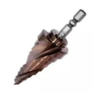 스텝기리 나선형 10단 스텐 스텝 드릴 비트 철판 구멍 타공 기리 천공 스텝날 홀쏘