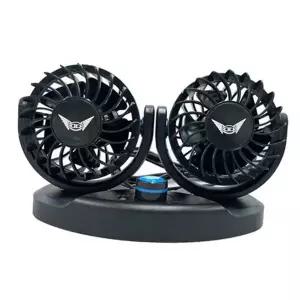 차량용 선풍기 듀얼 자동차 대시보드 차량용 선풍기 쿨링 송풍기 세기 바람 회전 조절 상하 좌우