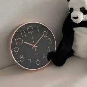 [JED] 벽시계 원형 블랙 원형벽시계 로즈골드 29.5cm 무소음