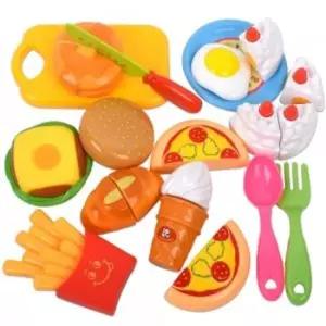 쿠킹브런치 쿠킹 브런치 소꿉놀이 피자 아이스크림 햄버거 주방 음식 모형 썰기 세트 228c5