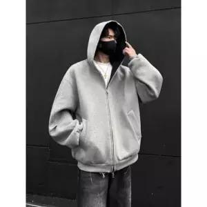 엘럽 남자 후드 가디건 양면 오버핏 집업 이중지퍼 원템1
