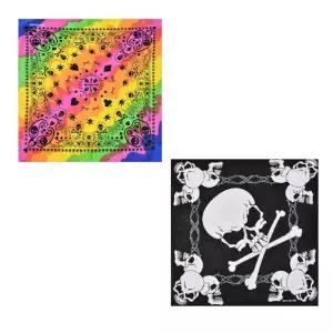 바이크손수건 스켈레톤 힙합 면 55CM 해골 스카프 JTe6+5qcP