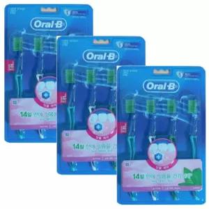 오랄비 고탄력 초미세모 그린티 칫솔 4개입 3팩