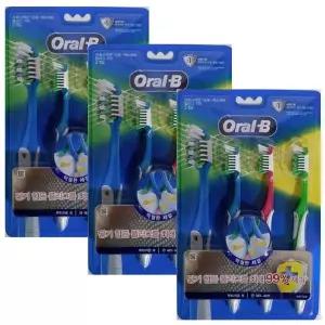 오랄비 크로스액션 프로엑스퍼트 플라그가드 칫솔 40모 3입 x 3팩 큰헤드 부드러운 모