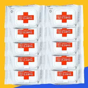 노브랜드 손소독티슈 32매 x 10개 / 99.9% 유해세균제거