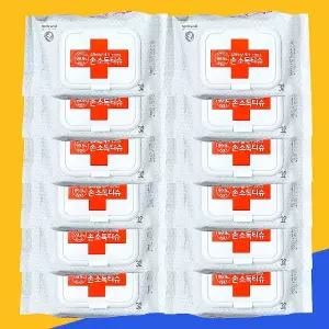 노브랜드 손소독티슈 32매 x 12개 / 99.9% 유해세균제거