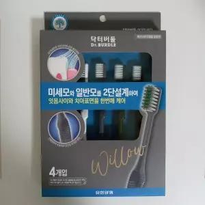 닥터버들 2단 미세모 칫솔 4개입 미세모 일반모 2단설계
