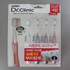2080 닥터크리닉 시린이크리닉 매우 부드러운 모 칫솔 4입 x 1개