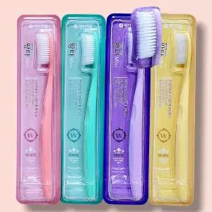 왕타 미니 화이트 칫솔 1개입 x 4개 / 개별포장