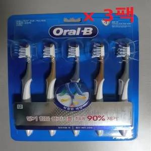 오랄비 크로스액션 프로엑스퍼트 탁월한 세정력 5개입 x 3팩 / 부드러운 모