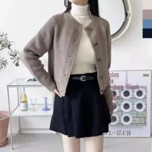 [JED] 1015 니트 나그랑 루즈핏 간절기 가디건 무드 여성 램스울 아우터 데일리룩