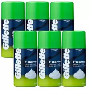 질레트 포오미 레몬라임 쉐이빙폼175g 6개