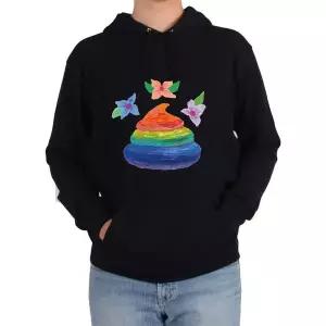 후드티 무지개색 똥 꽃향기가 똥에서 나네요 똥꿈꾸면그림 다양한