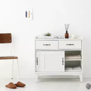 [마이모노샵][마이모노샵] 앤틱 화이트 플랜트 선반겸 수납장 디자인서랍장 (17055633)