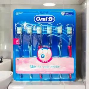 오랄비 고탄력 초미세모 잇몸전문케어 칫솔 6입