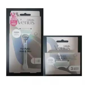 질레트 비너스 Y존 여성용 제모기 핸들 1입+면도날 5입