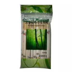 고급 대나무 젓가락(50개입) 일회용 캠핑 업소용 배달 저분