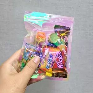 레인보우 미니 구디백 12X15cm 100매입 선물 포장백 구디백포장지 간식구디백