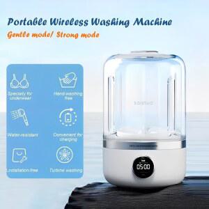 휴대용 무선 세탁기 USB 양말 가정 속옷 옷용 미니 여행용 세탁통 충전식