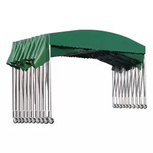 초록색 7x4x2.5cm 2개 야외 창고형 그늘막 캐노피